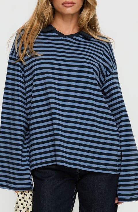 Settle Down Collared Striped Top