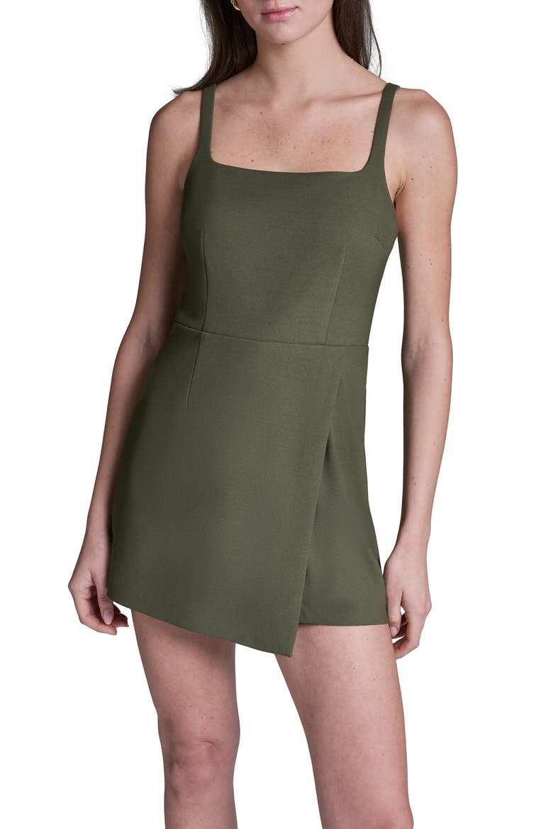 Square Neck Romper, Alternate, color, RUSTIC OLIVE