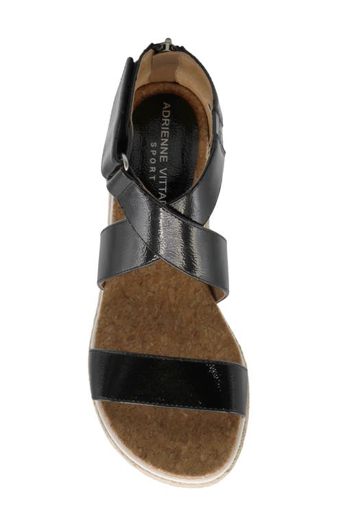 Adrienne Vittadini Cape Ann Wedge Sandal In Black