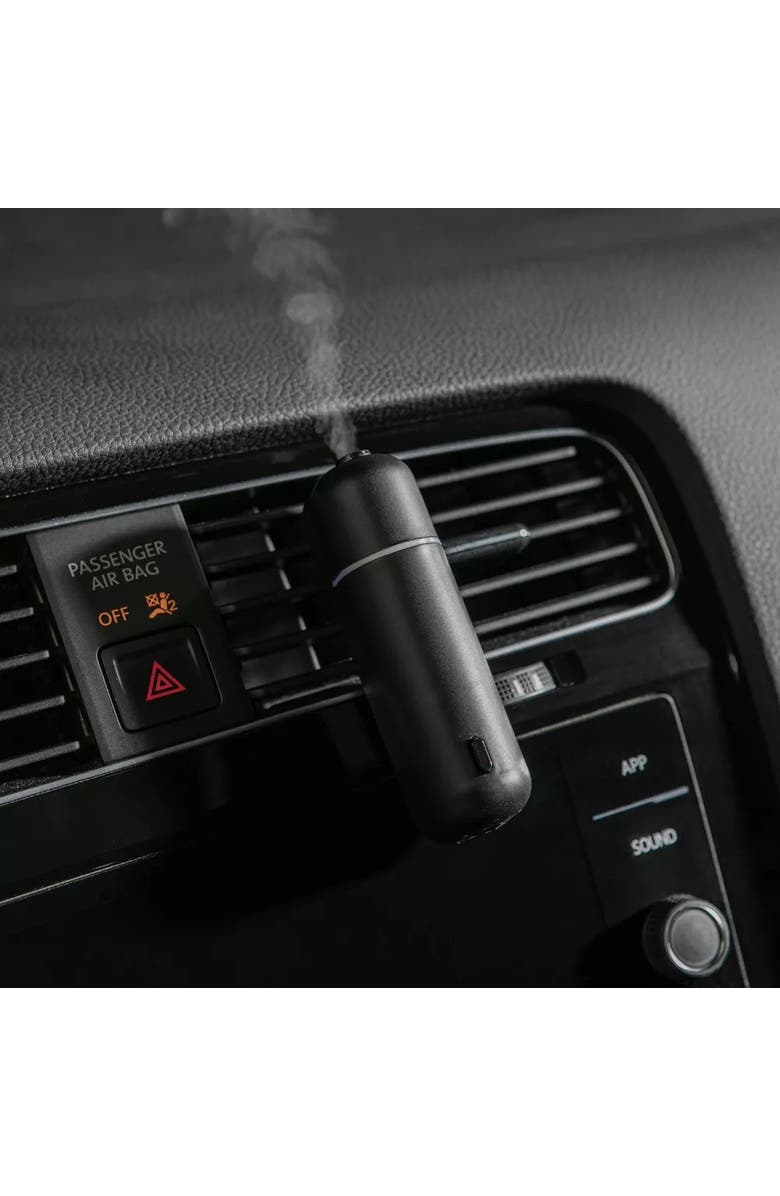 Luminuxe Car Air Freshener Diffuser Waterless Essential Oil Aromatherapy with 6 Scents, Alternate, color, Black