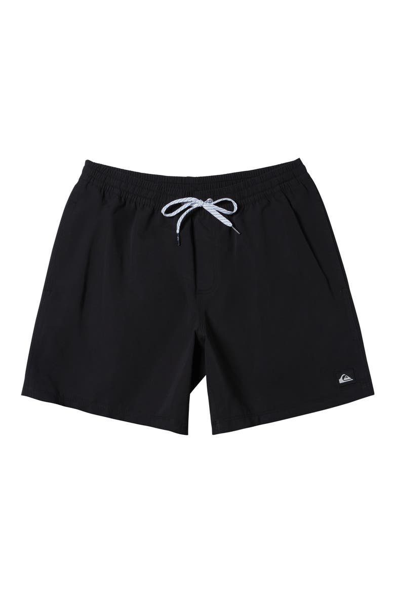 Everyday Solid Volley Swim Trunks, Main, color, BLACK