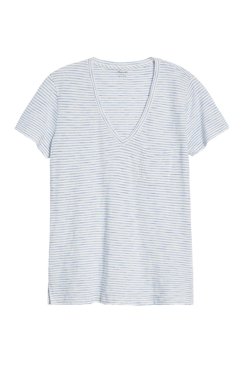 Madewell Whisper Cotton Stripe V-Neck Tee, Alternate, color,