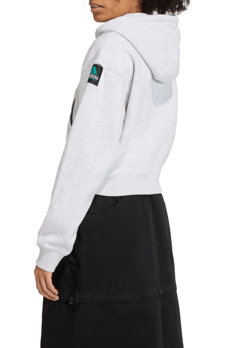 Full Zip Cropped Hoodie, Alternate, color, LGH SOLID GREY/