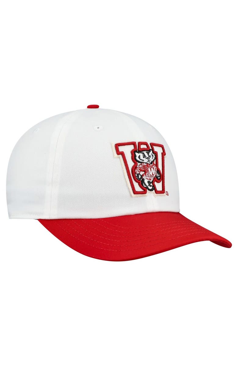 Under Armour Men's Under Armour White/Red Wisconsin Badgers Throwback Snapback Hat, Alternate, color, White