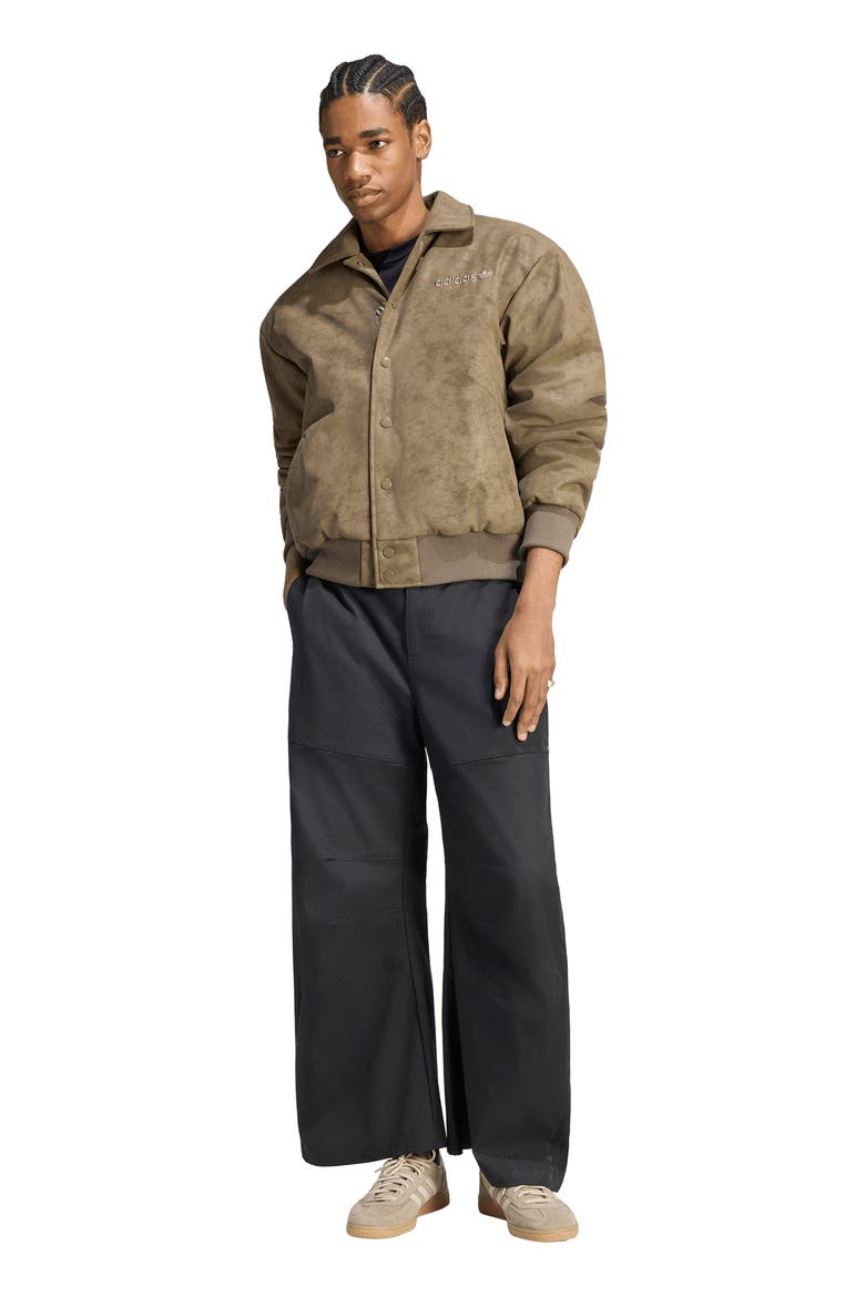 Faux Leather Bomber Jacket, Alternate, color, BRANCH