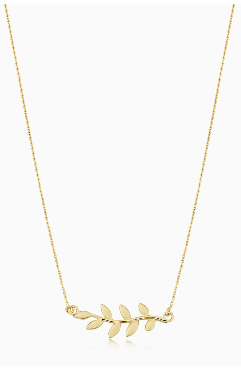 Oradina 14K Yellow Gold Peace and Love Necklace, Main, color, Yellow Gold