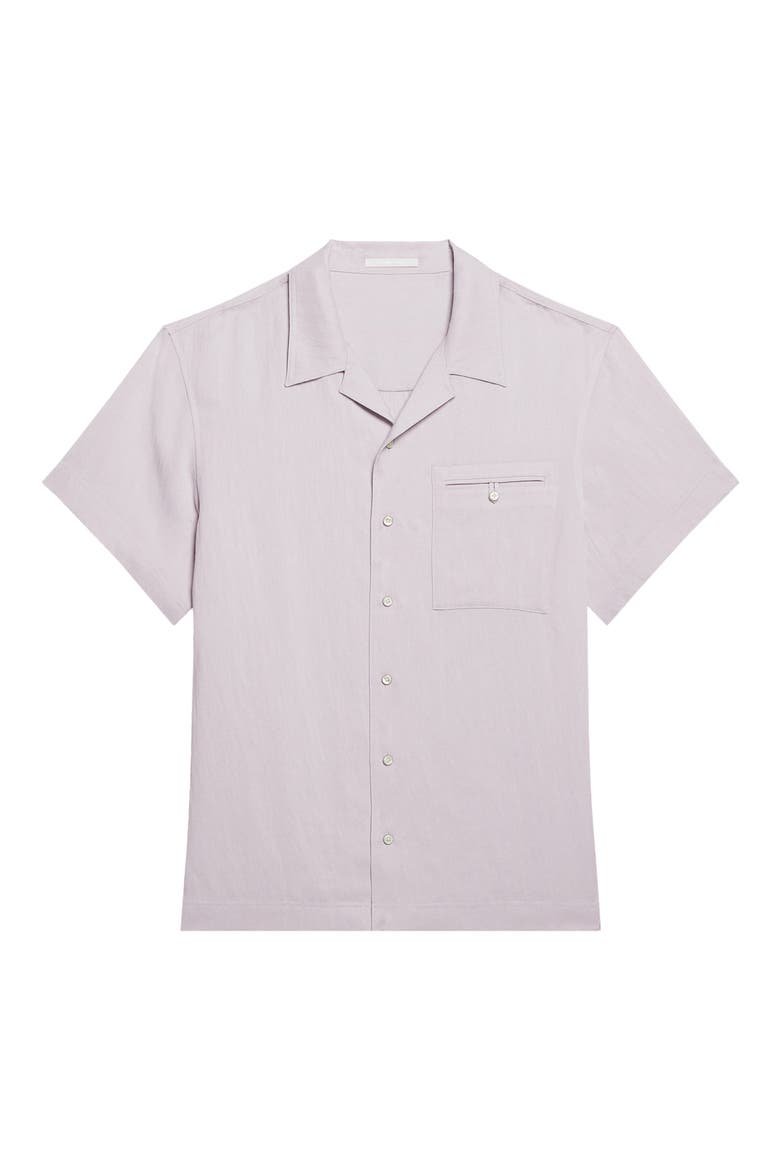Solid Camp Shirt, Alternate, color, ICE