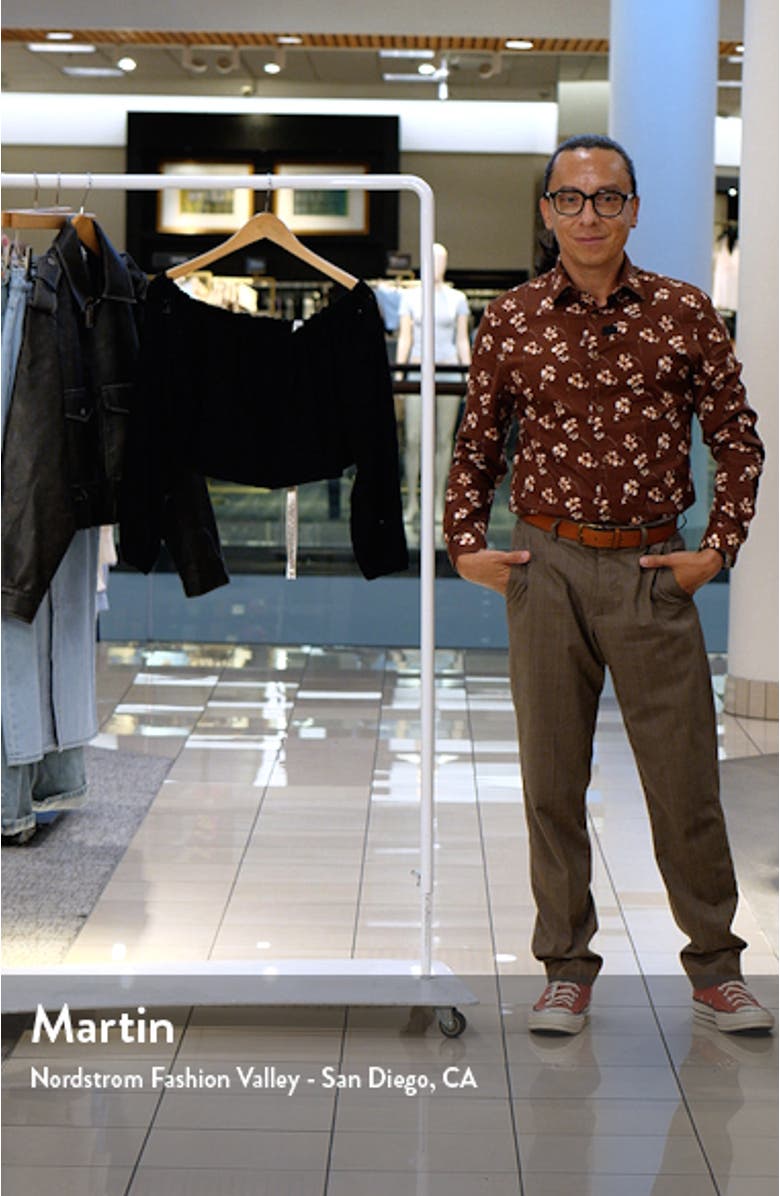 Off the Shoulder Cotton Eyelet Crop Top, sales video thumbnail