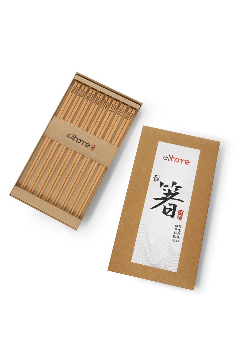 Premium Wood Fiber Chopsticks - 10-pairs, Main, color, Natural