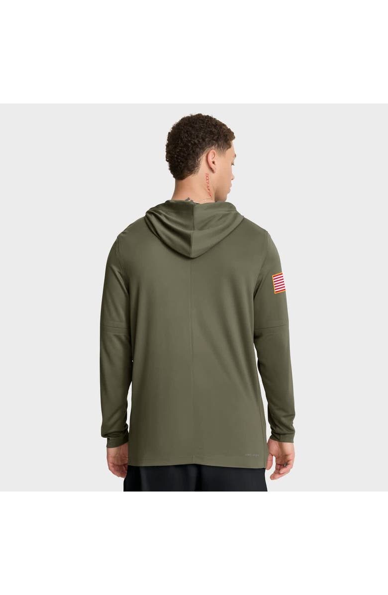 Nike Men's Nike Olive Georgia Bulldogs 2025 Military Appreciation Dri-FIT Long Sleeve Hoodie T-Shirt, Alternate, color, Olive