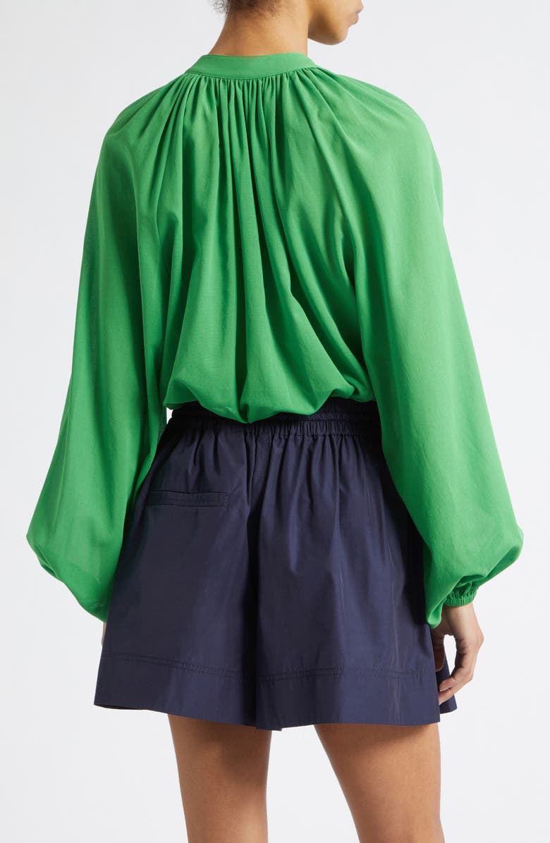 Derek Lam 10 Crosby Zoey Blouson Sleeve Shirt, Alternate, color, Online Lime