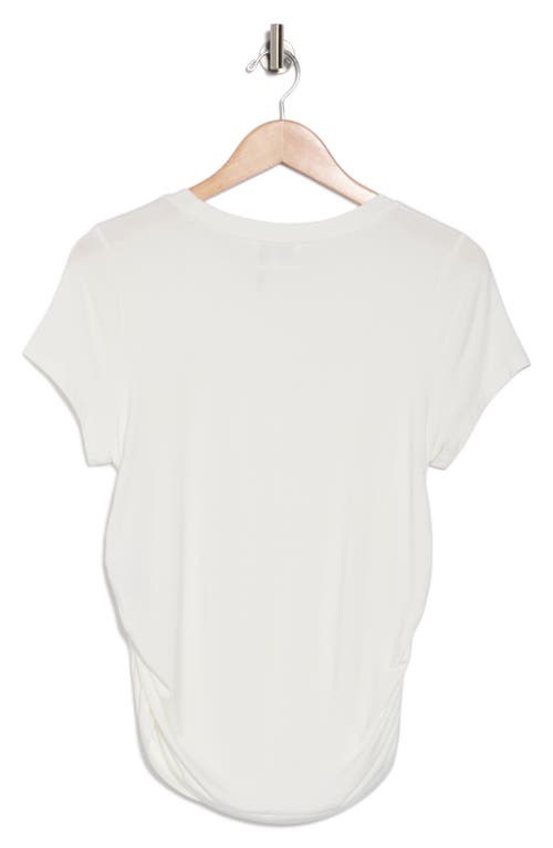 Shop Dkny Jeans Ruched Short Sleeve T-shirt In Ivory