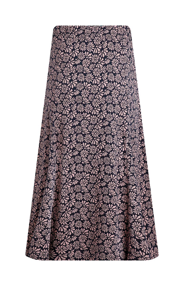 Weird Fish Romaro Printed Jersey Midi Skirt, Alternate, color, Tea Rose