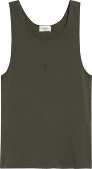 Saint Laurent Cassandre Embroidered Rib Tank