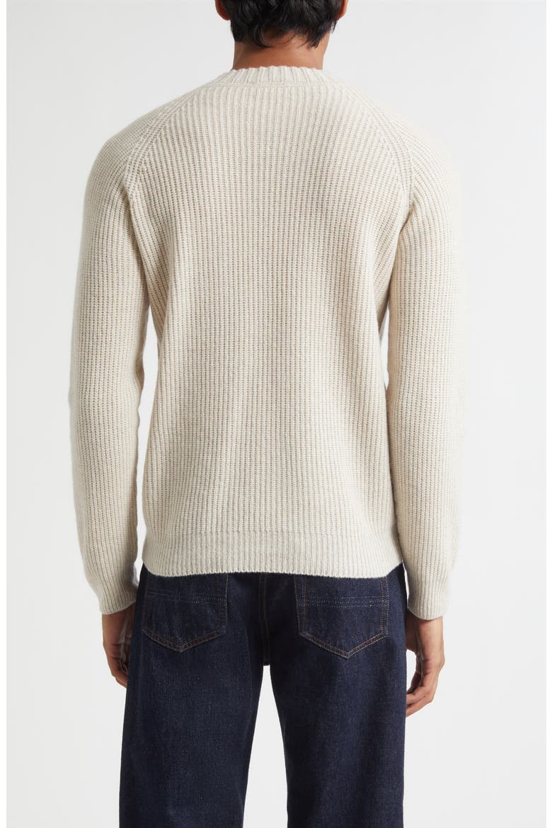 Oxnard Cashmere & Extrafine Merino Wool Rib Sweater, Alternate, color, PAMPAS