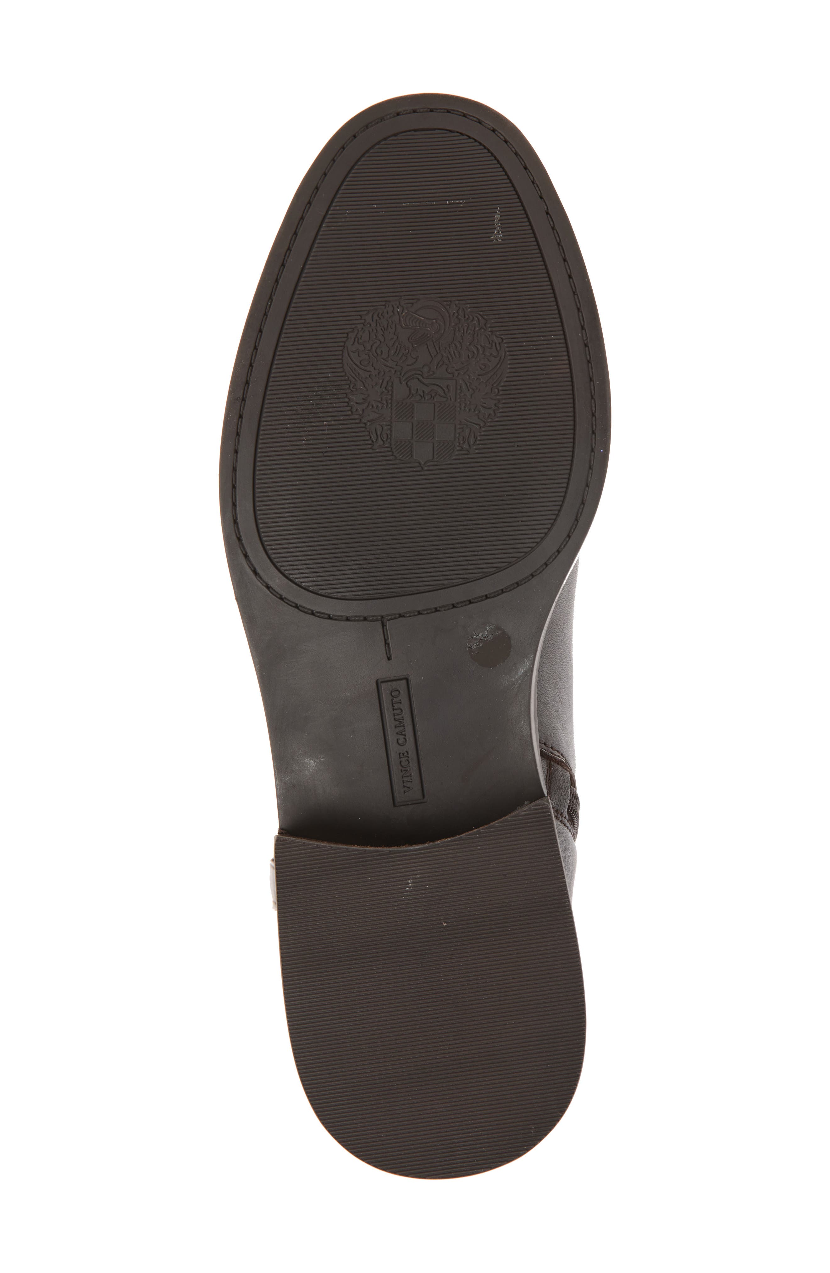 Annora Wide Calf Leather Boot, Alternate, color, BROWNIE