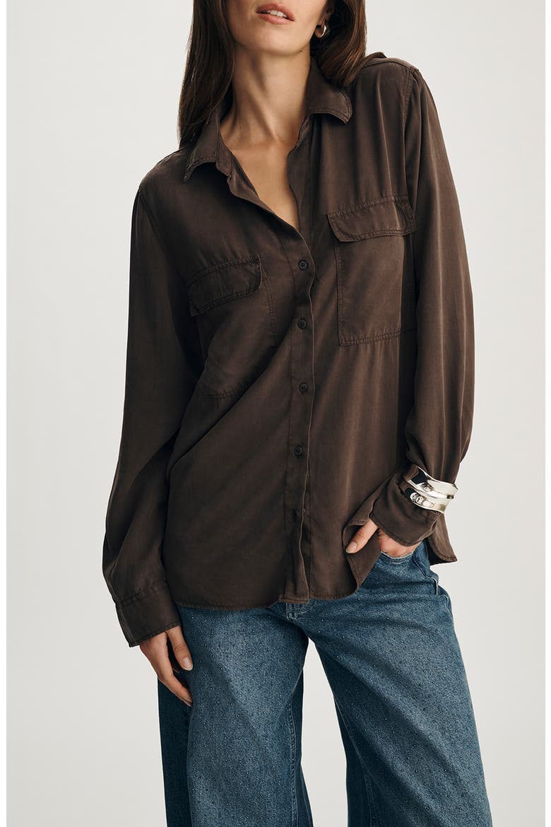 Luxe Touch Relaxed Fit Button-Up Shirt, Main, color, BRACKEN
