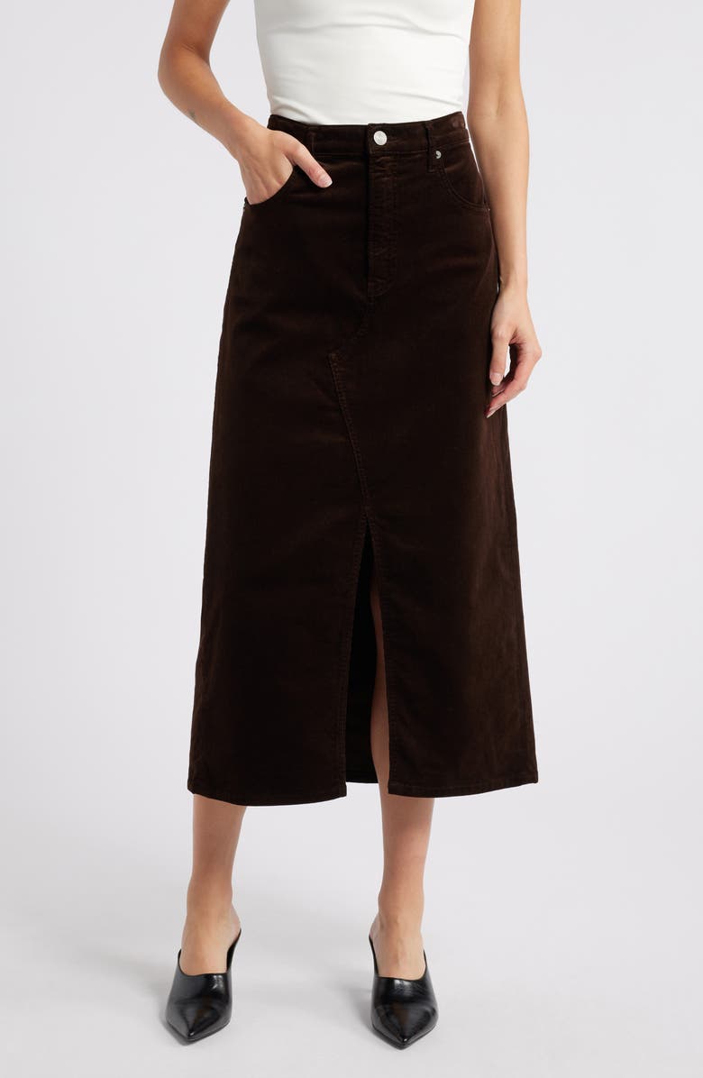 FRAME The Corduroy Front Slit Skirt, Main, color,