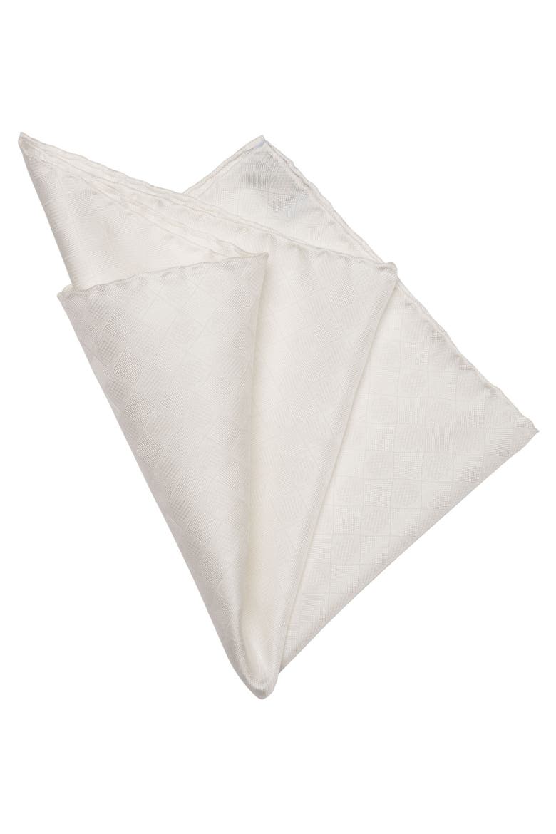 Otello - Silk Pocket Square for Men, Alternate, color, White