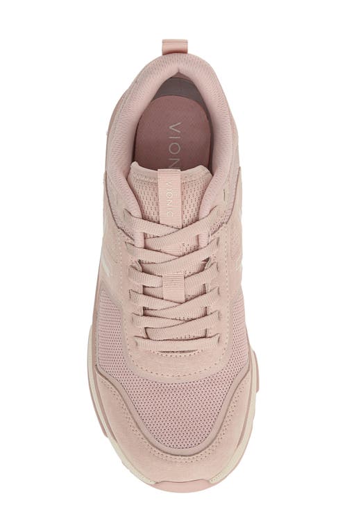 Vionic Walk Strider 001 Suede Walking Shoe In Pink