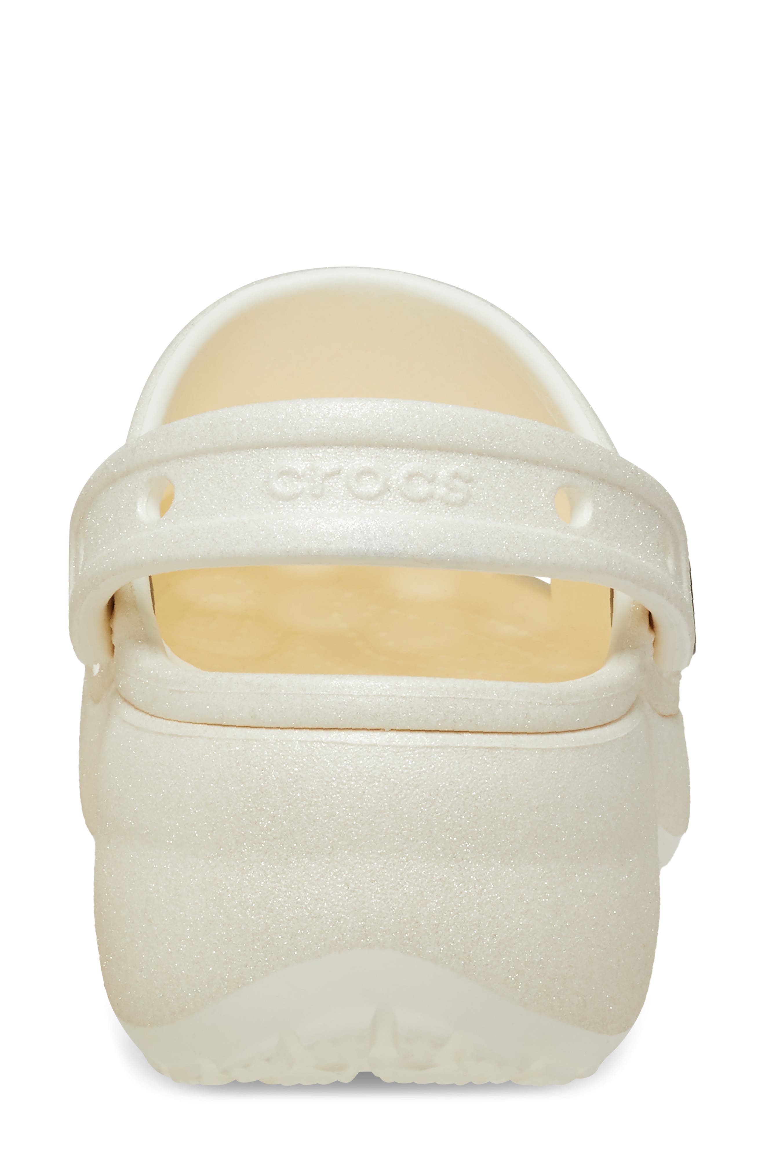 Classic Glitter Waterproof Platform Clog, Alternate, color, CHALK