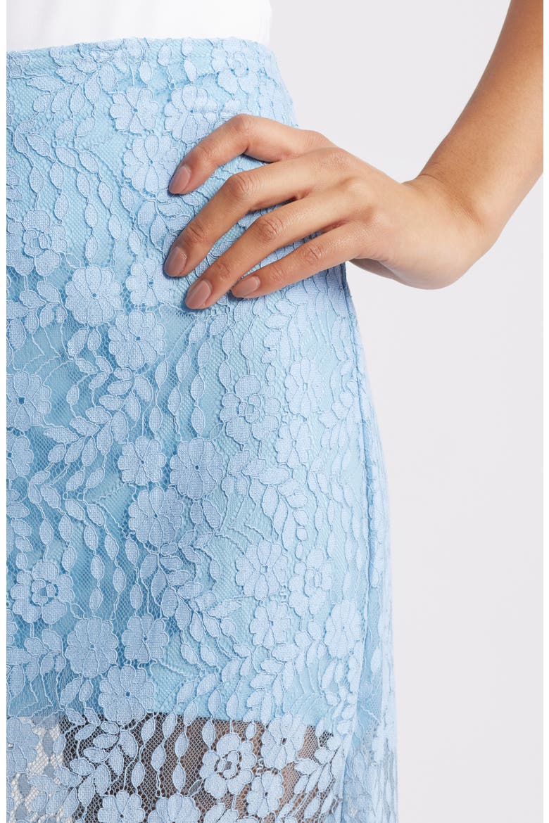 Brittany Floral Lace Maxi Skirt, Alternate, color, BLUE
