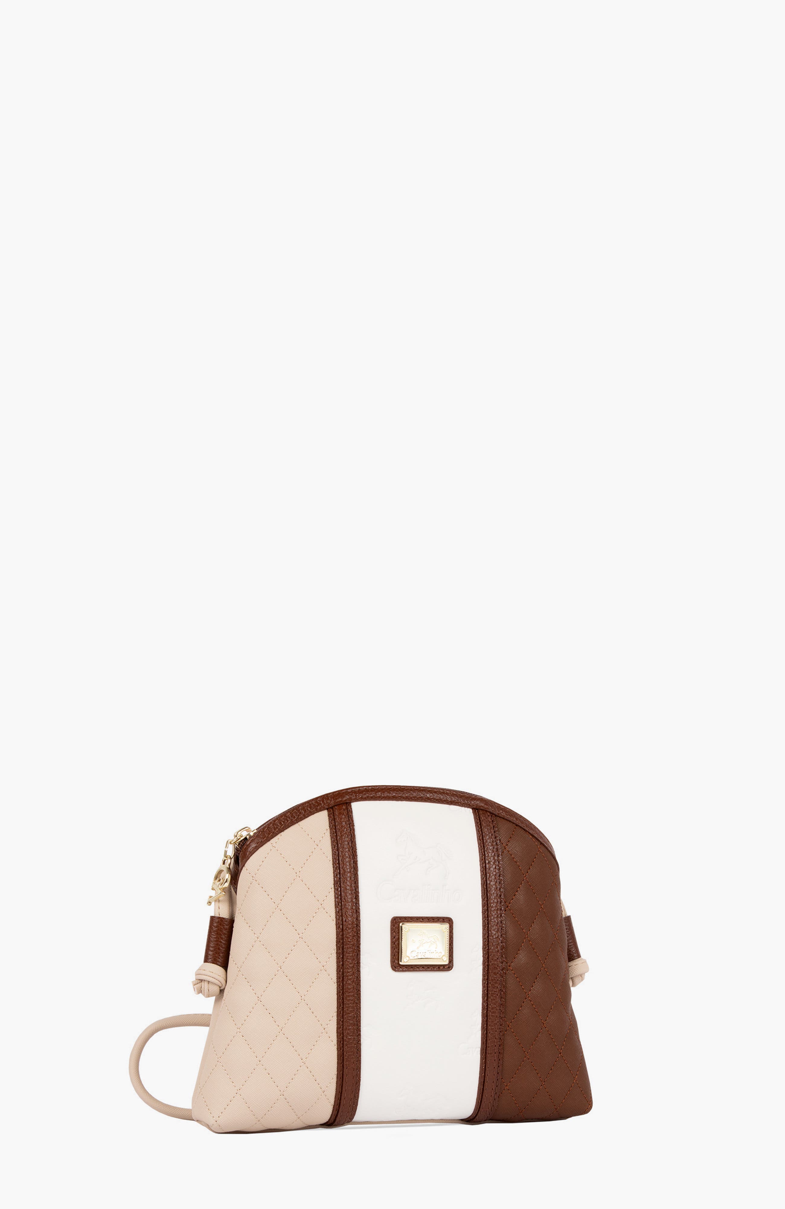 Sublime 5 Small Crossbody Bag, Alternate, color, Camel Brown / Beige / White