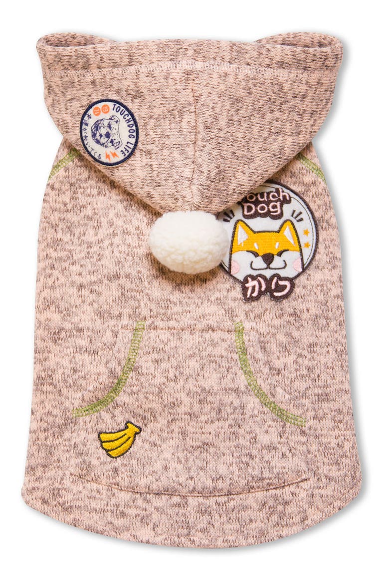 Touchdog Hippie Sleeveless Hoodie, Main, color, LIGHT PINK