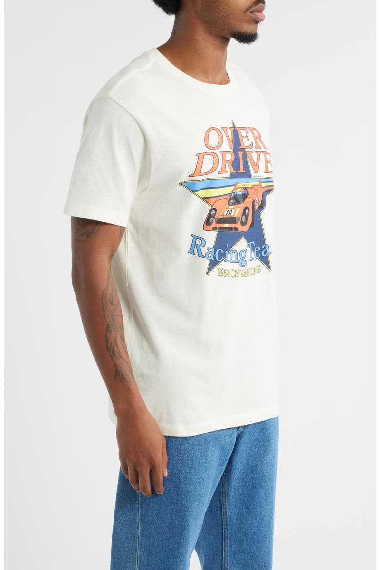 Overdrive Racing Cotton Graphic T-Shirt, Alternate, color, CREAM