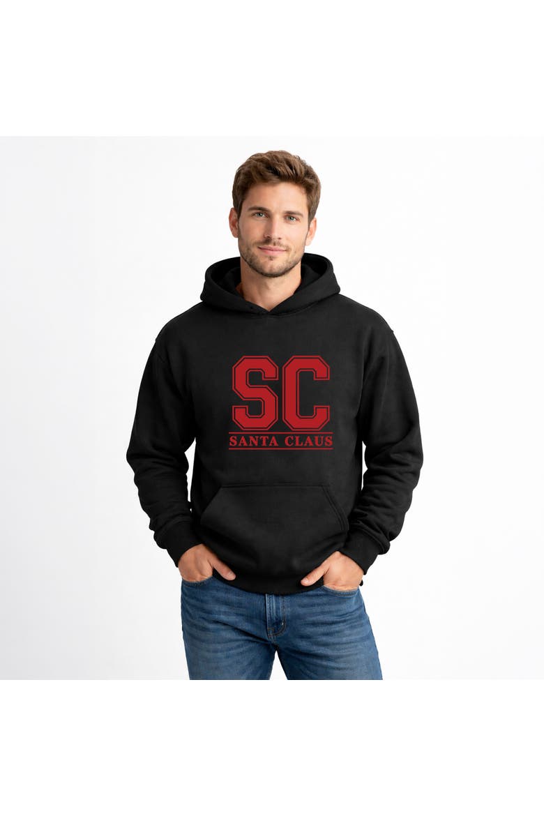 Santa Claus Initials Hoodie, Main, color, Midnight