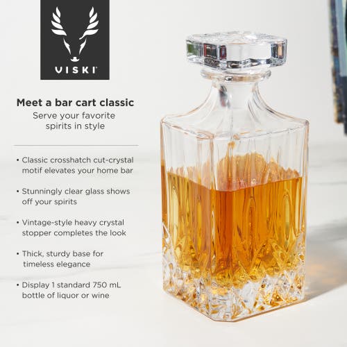 Viski Admiral Crystal Liquor Decanter In Clear