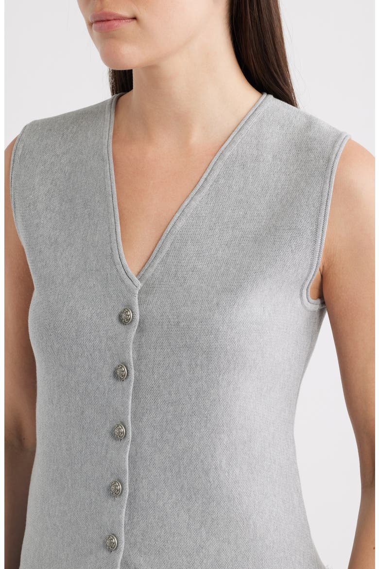 Anya Cotton Blend Knit Vest, Alternate, color, LIGHT GREY