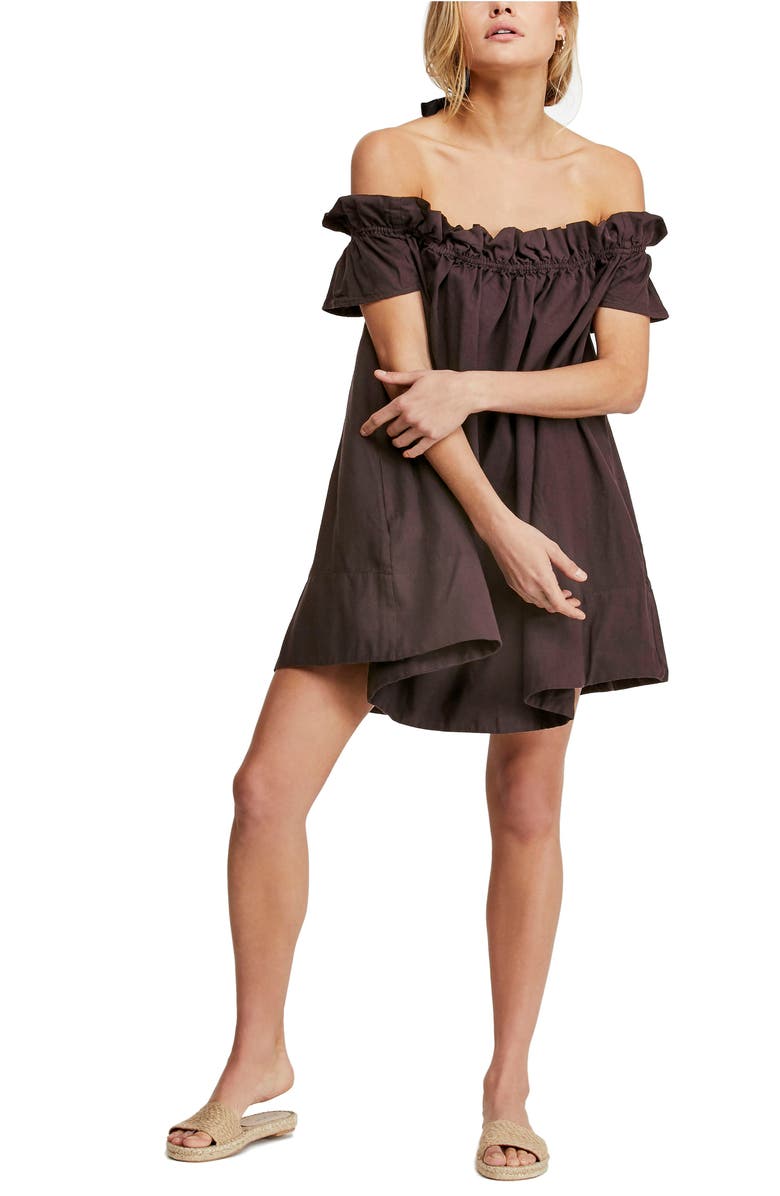 Free People Sophie Off the Shoulder Minidress, Main, color, 