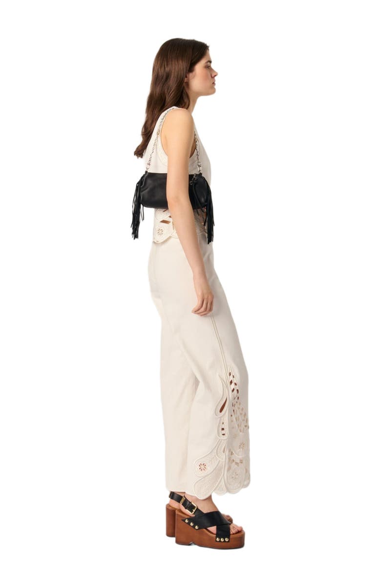 maje Embroidered vest top, Alternate, color, 