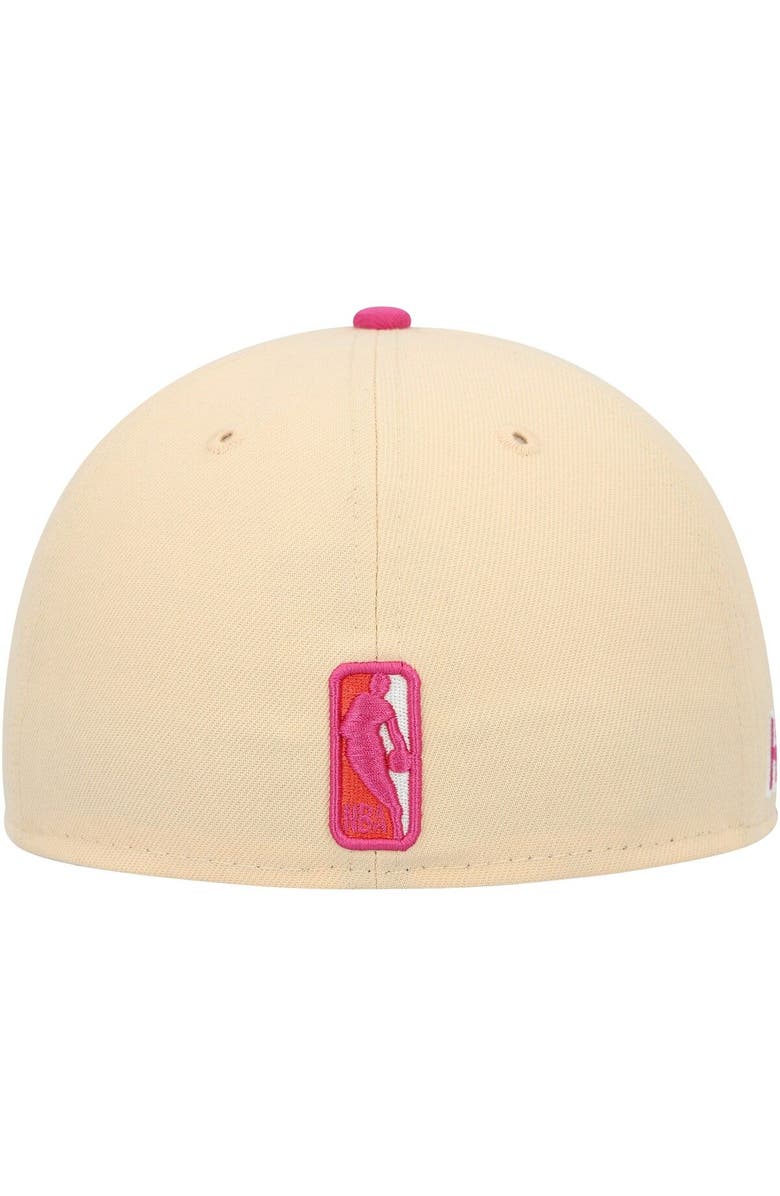 New Era Men's New Era Orange/Pink Miami Heat Passion Mango 59FIFTY Fitted Hat, Alternate, color,