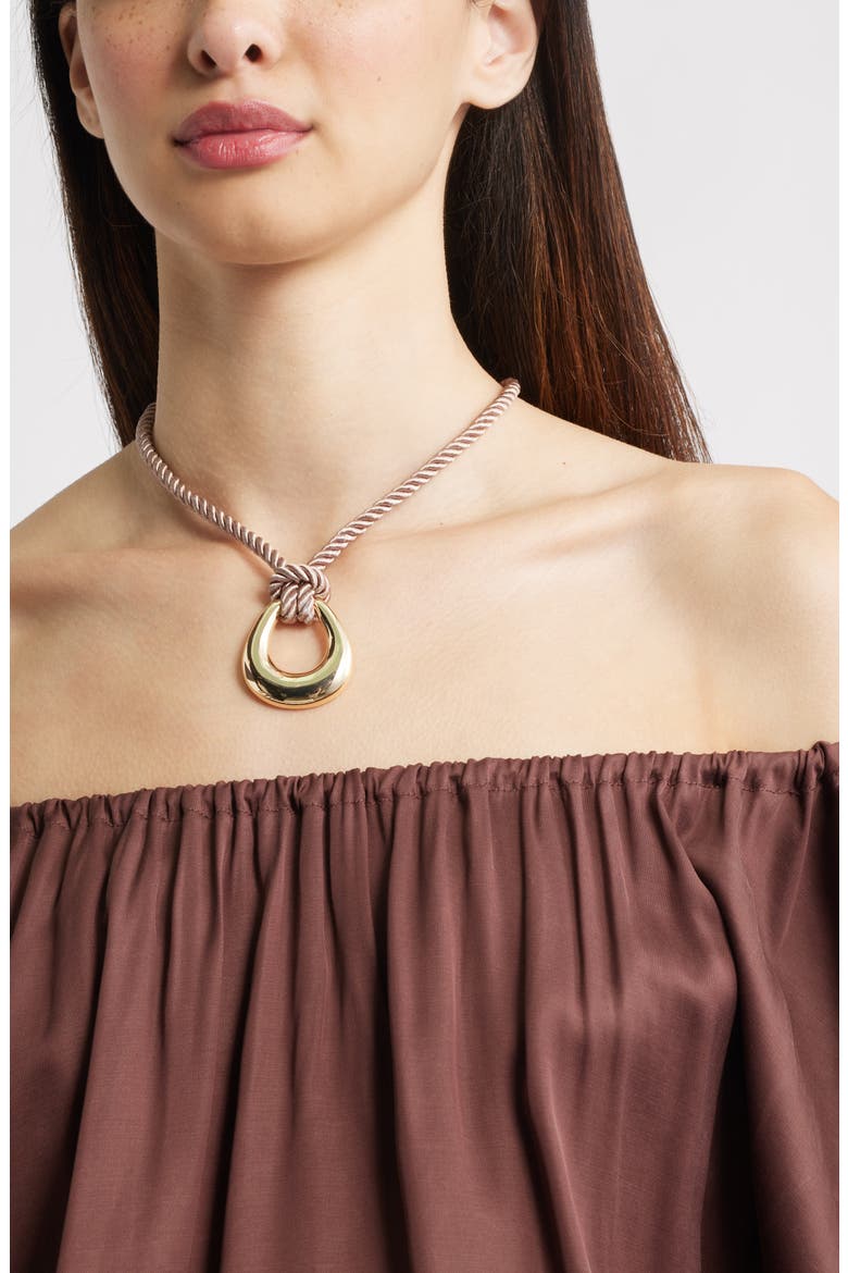 Open Pendant Cord Necklace, Alternate, color, NATURAL- GOLD