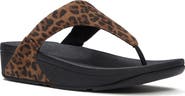FitFlop Lulu Suede Leopard Toe-Post Sandals