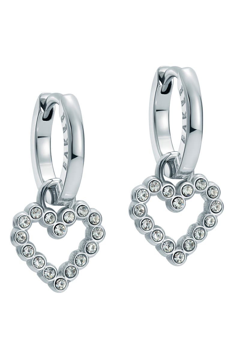 Ted Baker Amora Halo Heart Huggie Earrings, Main, color, 