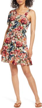 Loveappella Flounce Hem One-Shoulder Dress