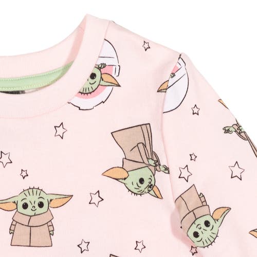 Star Wars Baby Yoda The Mandalorian Pullover Sweatshirt In Pink