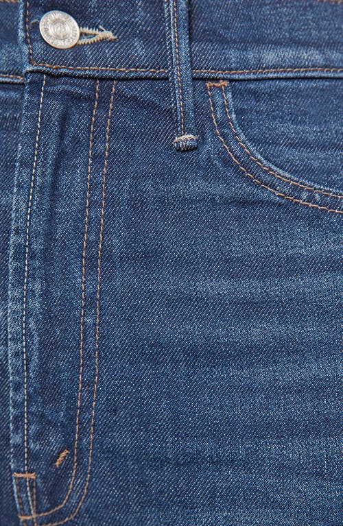 Mother The Hustler Fray Ankle Bootcut Jeans In Blue