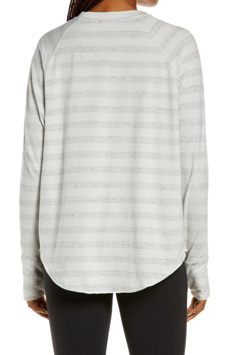 Zella Relaxed Washed Long Sleeve Slub Tee, Alternate, color,