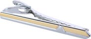 Trafalgar Brushed Rhodium and Shiny Gold Tie Bar