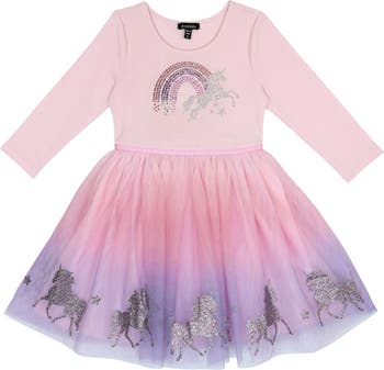 Kids' Rainbow Unicorn Tutu Dress
