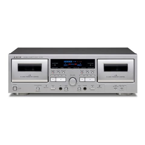 W-1200 Dual Cassette Player & Recorder with Pitch Control, Mic Input, & USB Out