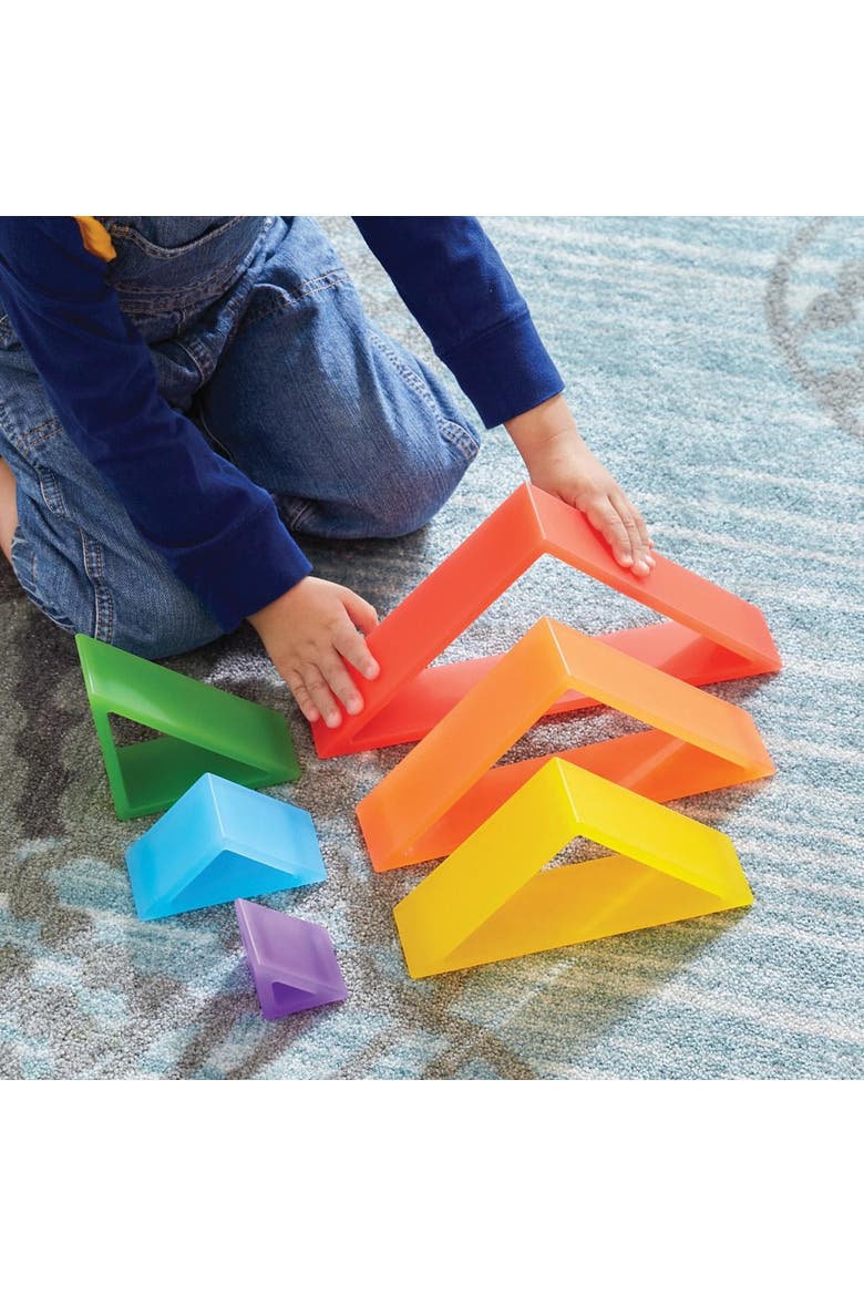 Discovery Triangles - Rainbow - 6 Pieces, Alternate, color, Multicolored