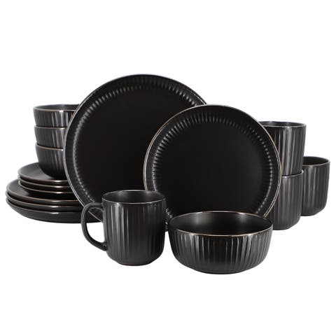 Leo 16 Piece Stoneware Dinnerware Set