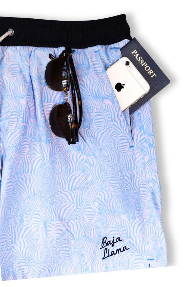 Baja Llama TOO MANY LINES ZEBRA - STRETCH SWIMSUIT, Alternate, color, 