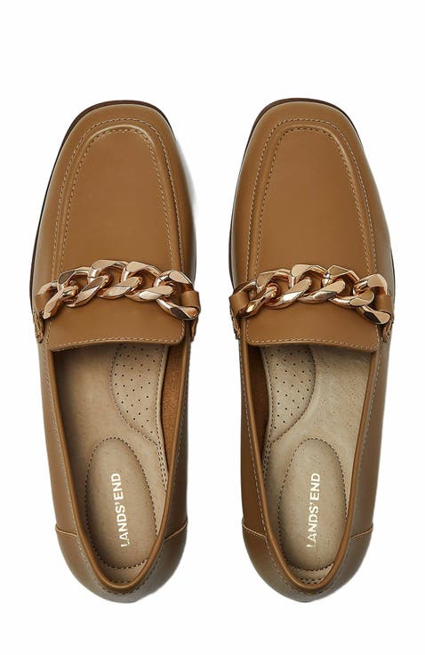Chain Leather Loafers