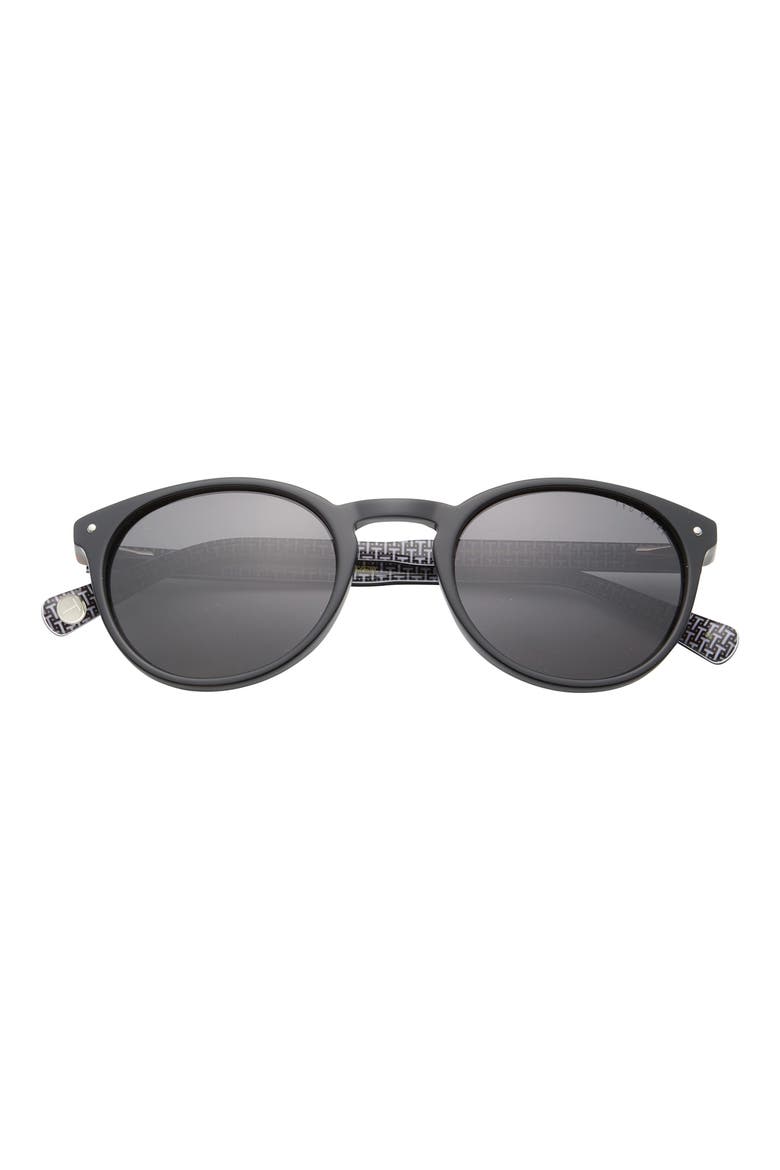 51mm Round Sunglasses, Main, color, BLACK